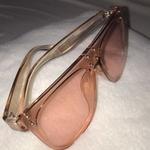 Pink Oversized Aviator style glasses